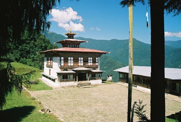 Empty courtyard at Guru Lhakang