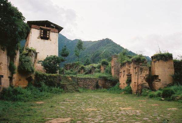 The remains of the Drukgyel dzong