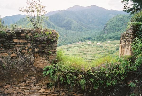 Drukgyel village seen from the dzong