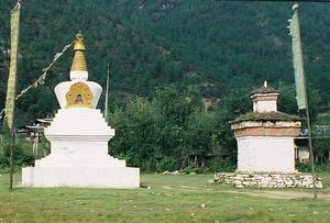 Two different styles of chortens