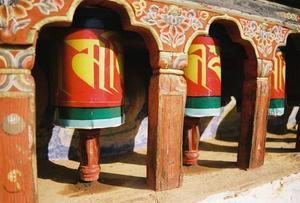 More prayer wheels, here at the  Kyichu Lhakhang