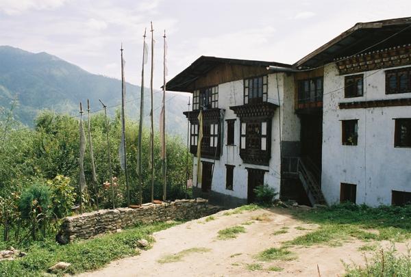 Traditional style houses in Mothithang