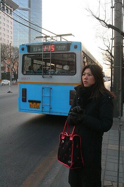 Girl and Trolleybus