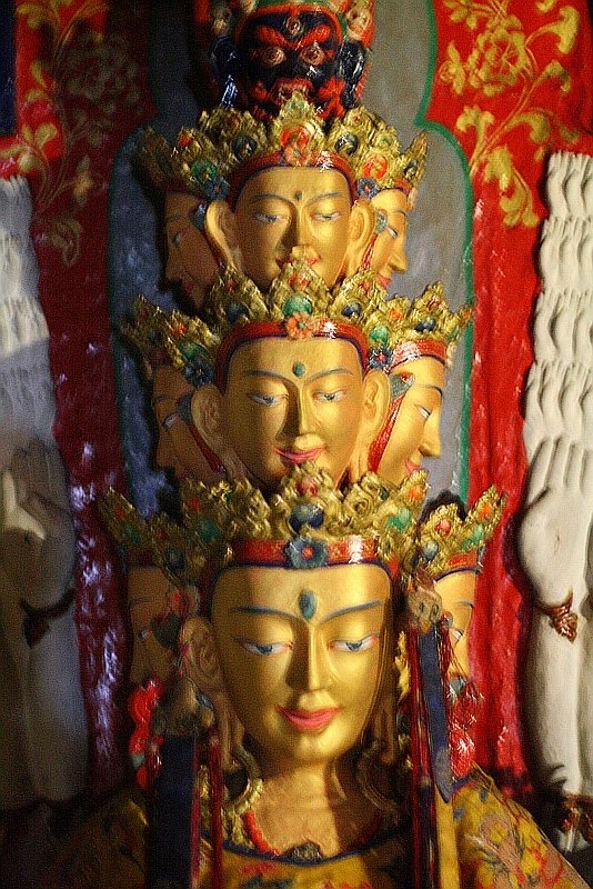 Eleven-headed Avalokiteshvara (detail)