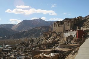 Leh palace overlooking downtown