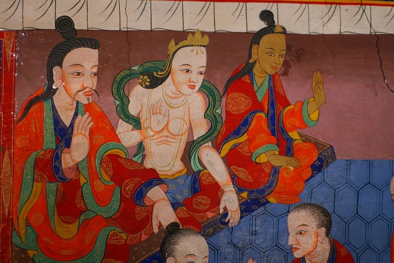 Wall paintings in Maitreya's chamber