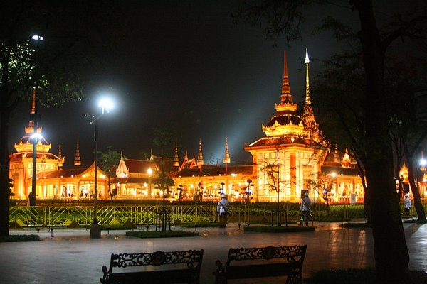 Temporary structures erected at Sanam Luang