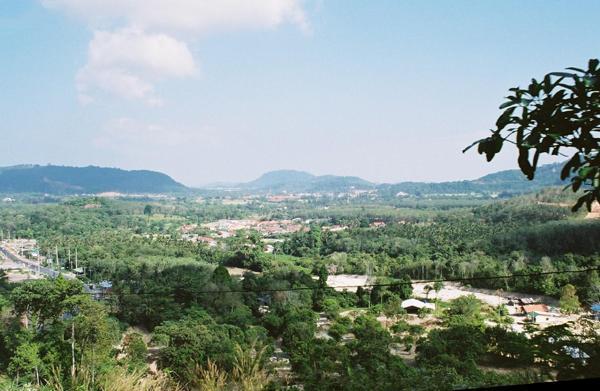 The hilly heartland of Phuket island