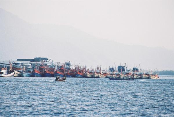 Fishing boats at the Khao Lak pier