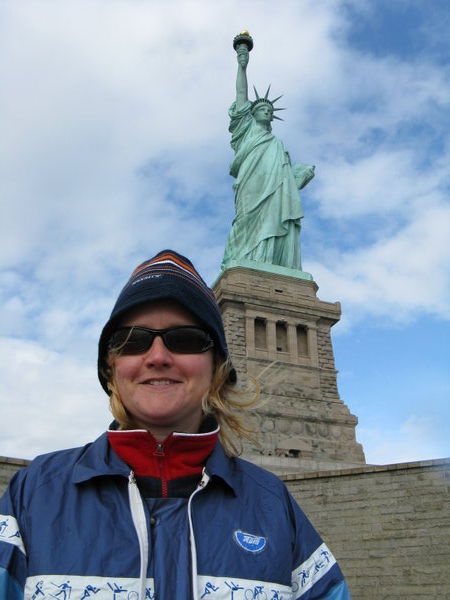 Emma at the New York Statue of Liberty