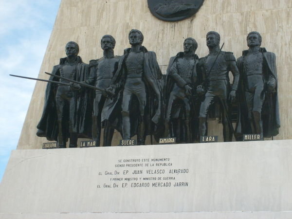 All the important MEN in the Battle of Ayacucho, featured on the Obelisk