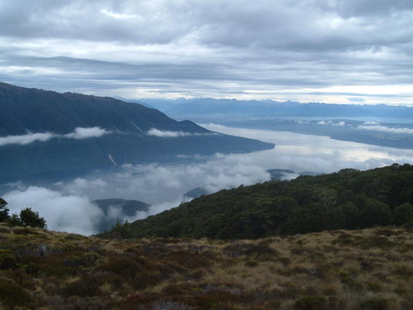 Cloud-filled valley, Lake Te Anau