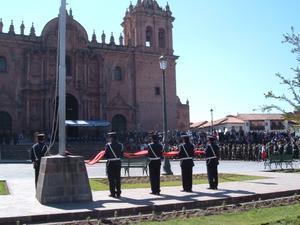 Parade Infront of Cathedral, Cuzco