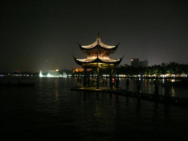 Shores of the West Lake by night