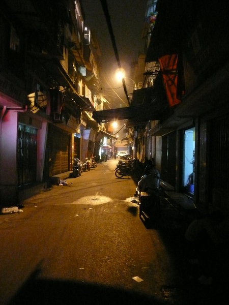 Hanoi street by night