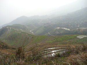 Village nestled in the terraces