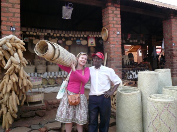 James very happy to meet the mazungu women