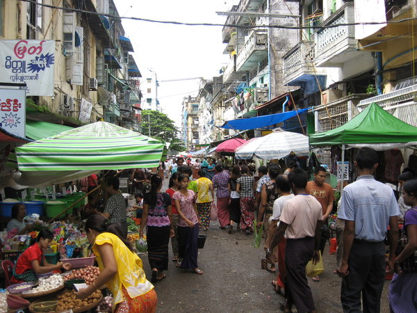 a whole street full of food