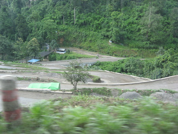 Some of the hairpin bends at the bottom of the gorge