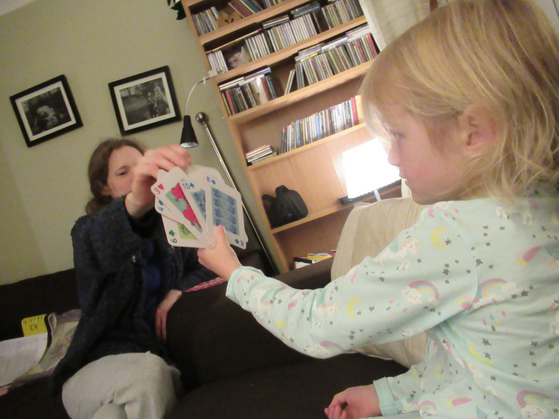 playing cards before bed