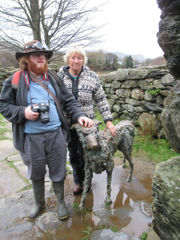 with the statue of the faithful Gelert