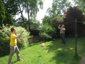 volley ball in the garden