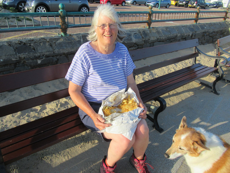 chips for tea on teh front at Aberdovey