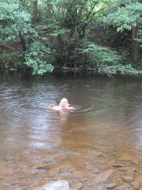 and she swam in the river at Dolanog too