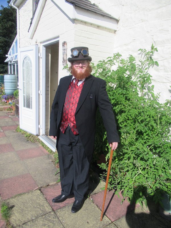 Alex, off to the steam punk festival.