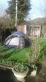 tent just fitted in the back garden