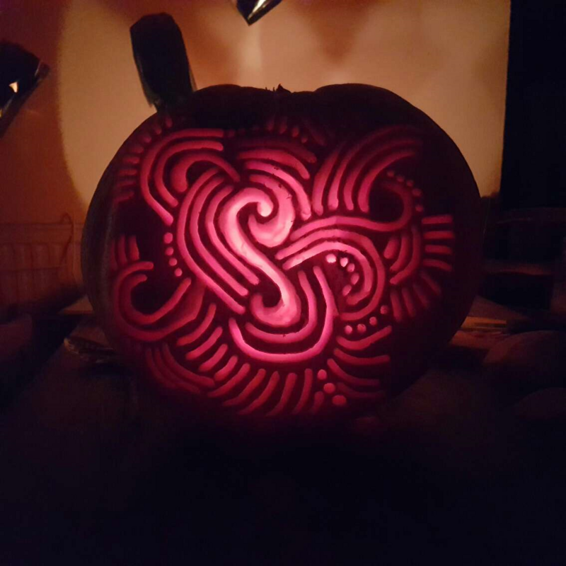 Rachel's carved pumpkin