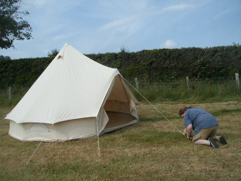 and Alex thought he'd put teh tent up 