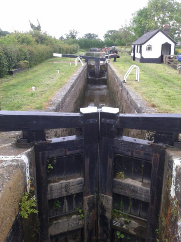 Its a steep climb up to the llangollen canal