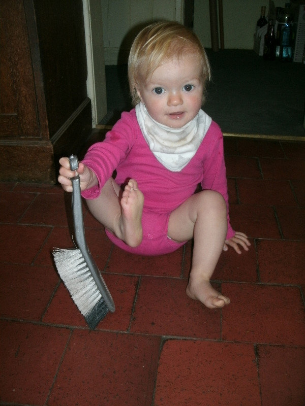 helping with the chores