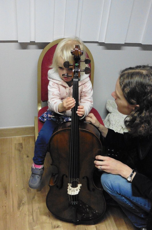 trying a baby cello