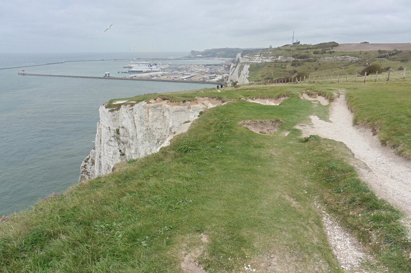 and you can see Dover harbour too