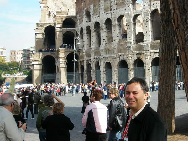 Peter ouside the Colosseum