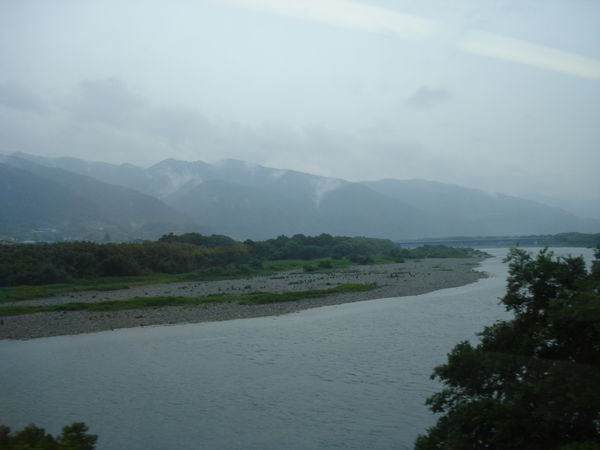 heading to tokushima city by express train