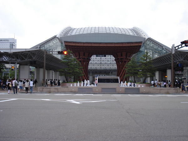 the modern kanazawa station greets you!