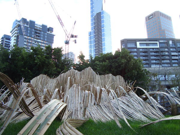 Bamboo sculpture, art gallery