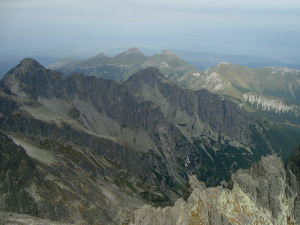 Looking down into Poland from summit of Lomnica Stit