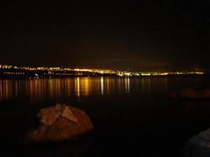 Rijeka from Opatija sea wall