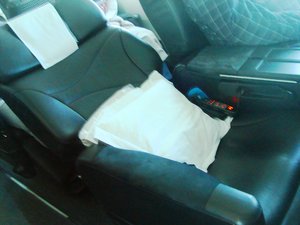 140deg recliner on the 767 aircraft
