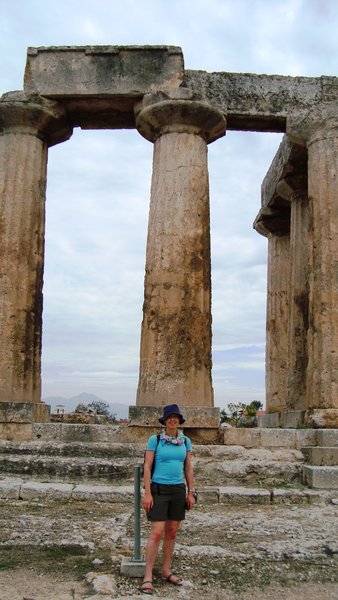 Huge Corinthian pillars and tiny me