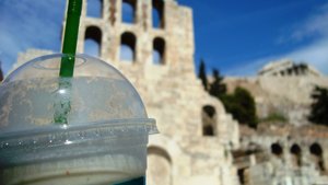 Greek yoghurt smoothie at Acropolis