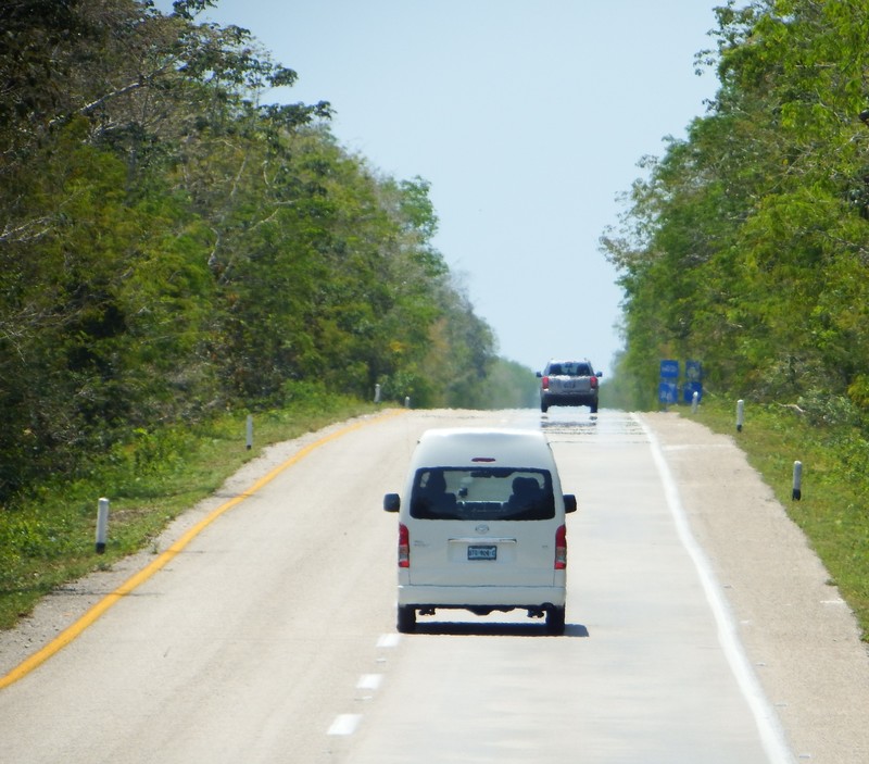 Yucatan roads - long, straight, boring