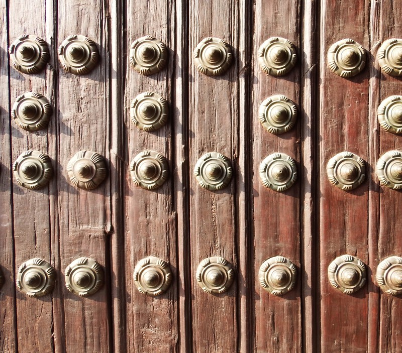 Door of cathedral, Puebla