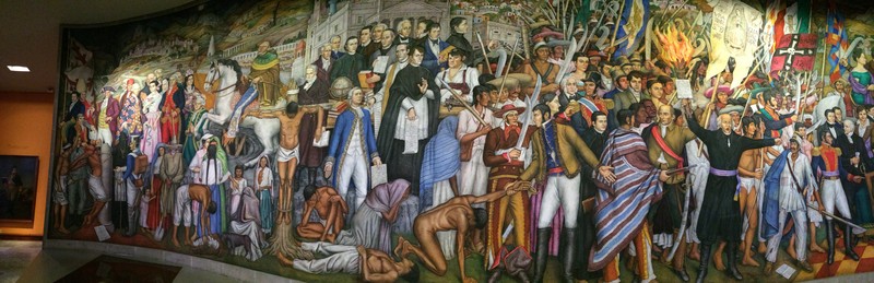 One of many murals