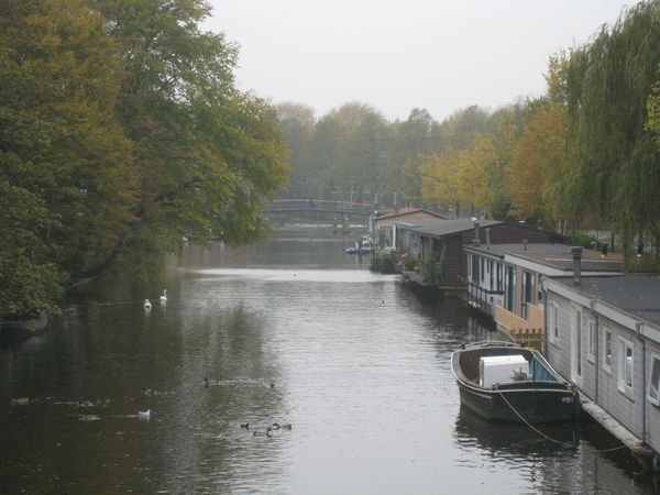 Nice view of canal with boat houses