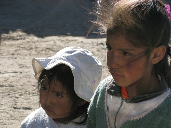 The local kids in a little village in the middle of nowhere